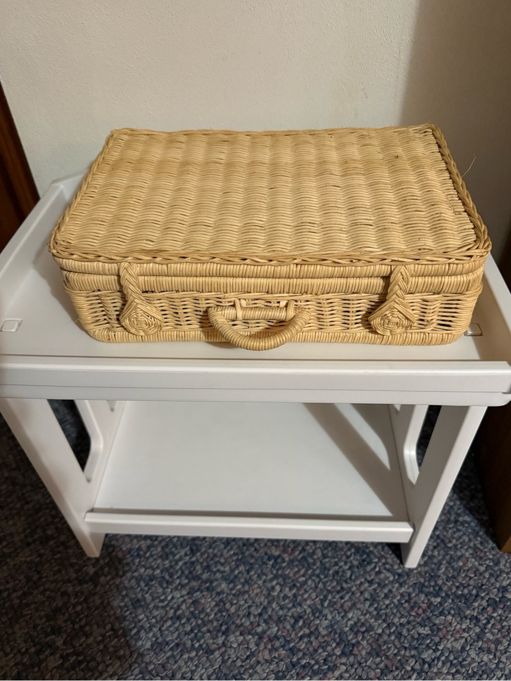 Pleasant Company Bitty Baby Wicker Tote Like New
